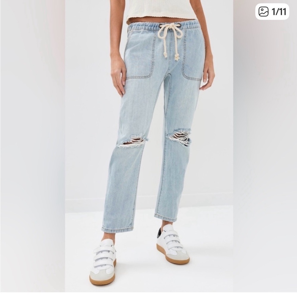 One Teaspoon Shabbies Drawstring Boyfriend Jeans XS